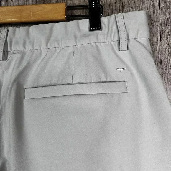 Brady Mens Short Chino Flat Front Gold Pickleball Light Grey Color Size 38 - Picture 3 of 9